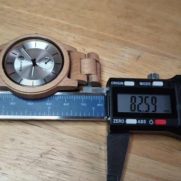 X Earth Blue Ridge Quartz watch light oak tone with silver face 3 hands i - Picture 5 of 7